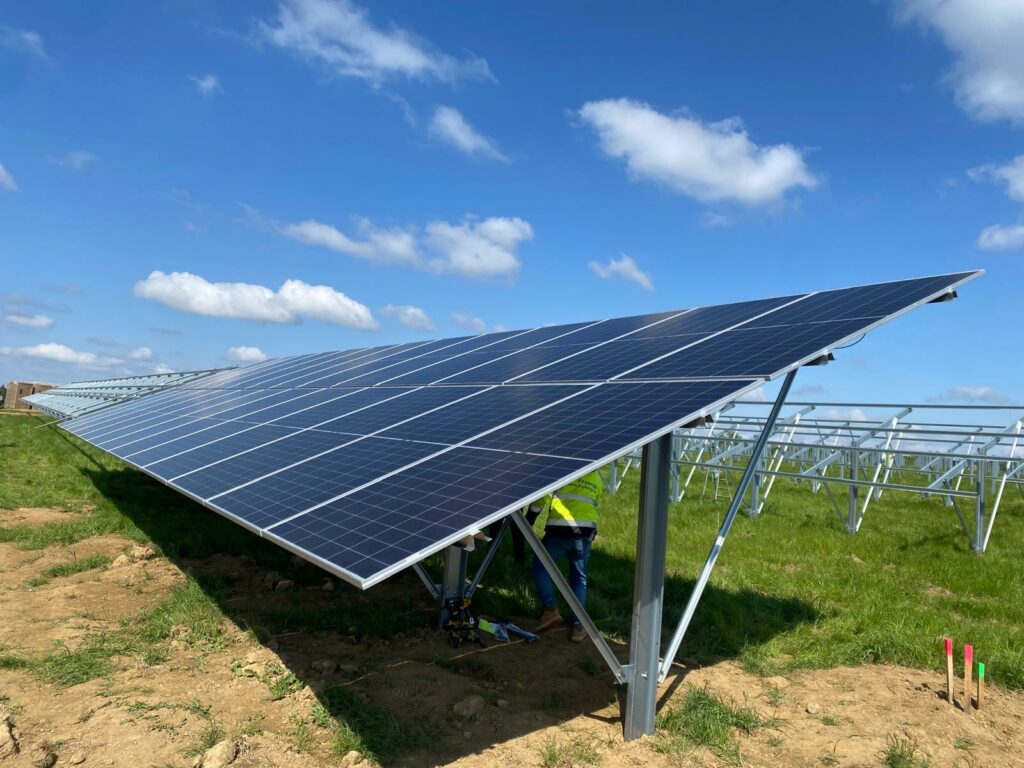 Installation d'un champ solaire